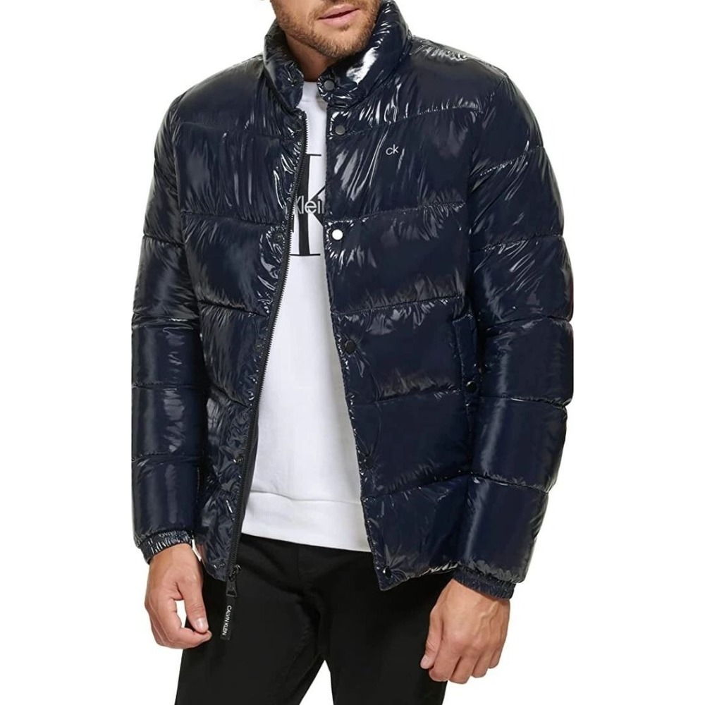 Calvin Klein Mens M Black Puffer Coat Sorona Aura Water Resistant CM152963